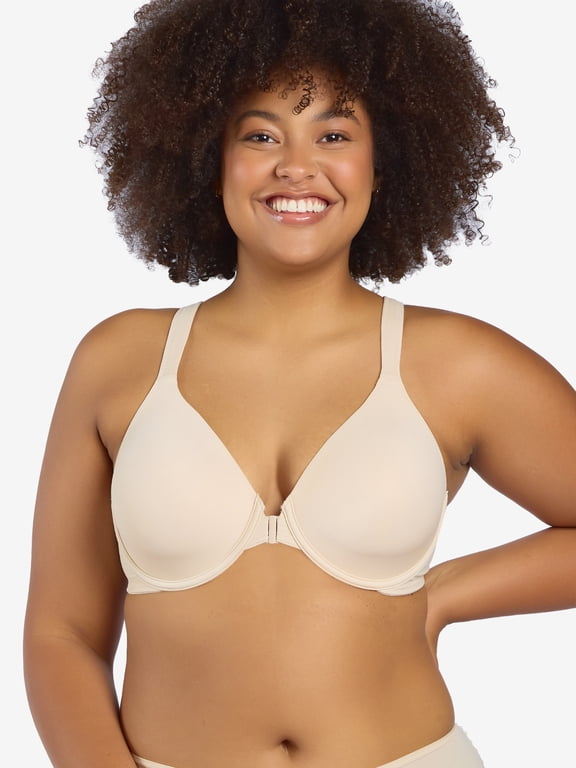 , The Brigitte Racerback, Underwire Tshirt Bra, Lightly Padded, Front Close, Lift and Smoothing, Adjustable Padded Straps (Women's & Women's Plus)