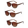 thumbnail image 1 of 3 Pair of "The Brilliance" Bifocal Sunglasses - Round, Full Frame Reading Sunglasses - Tortoise/Tortoise - 2.75, 1 of 5