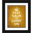 thumbnail image 1 of The British Ministry of Information 15x18 Black Ornate Wood Framed with Double Matting Museum Art Print Titled - Keep Calm and Carry On - Vintage Orange, 1 of 4