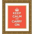 thumbnail image 1 of The British Ministry of Information 26x32 Gold Ornate Wood Framed with Double Matting Museum Art Print Titled - Keep Calm and Carry On - Tangerine, 1 of 4