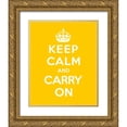 thumbnail image 1 of The British Ministry of Information 26x32 Gold Ornate Wood Framed with Double Matting Museum Art Print Titled - Keep Calm and Carry On - Yellow, 1 of 4