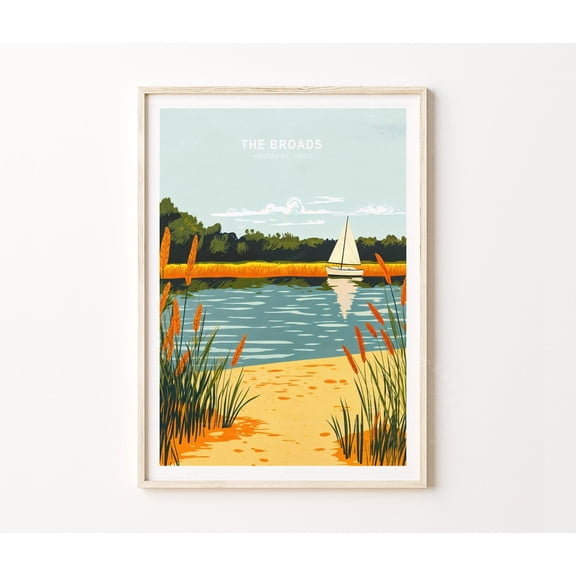 The Broads UK Norfolk Suffolk Waterways Wall Art Home Decor Unframed Paper Print