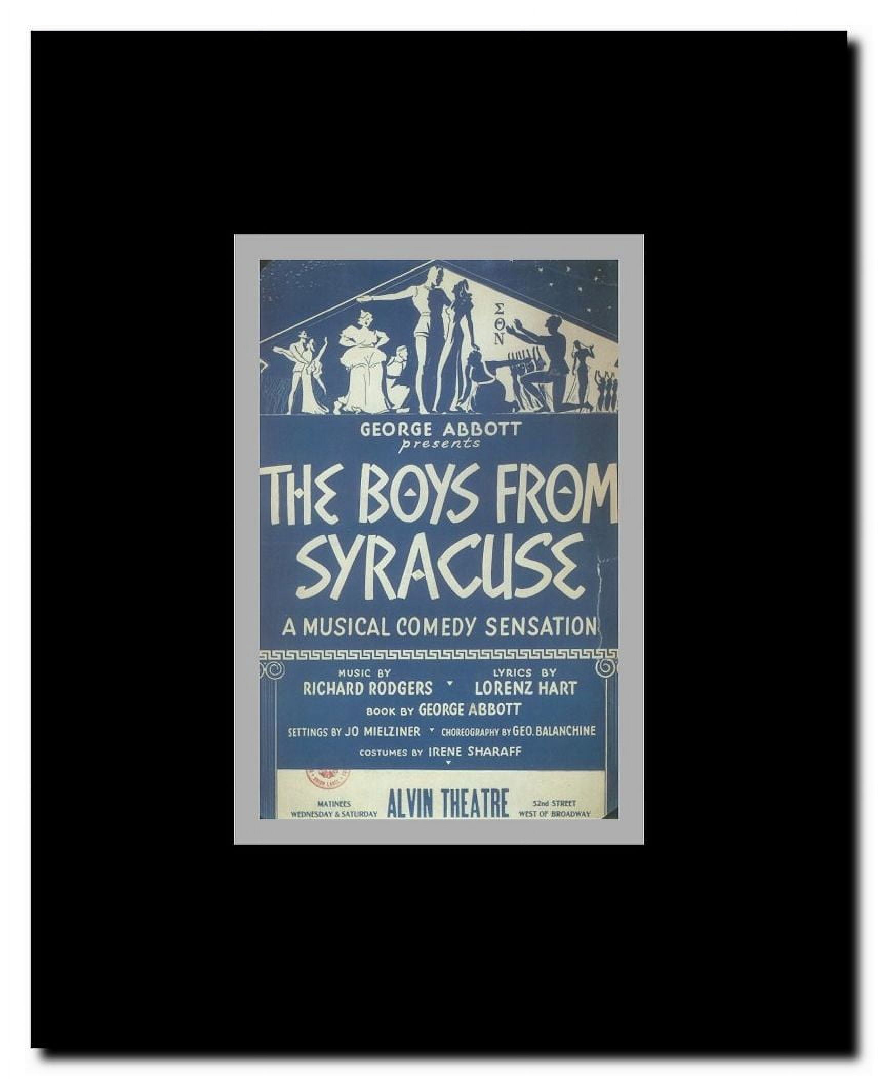 The (Broadway) Boys From Syracuse Framed Movie Poster
