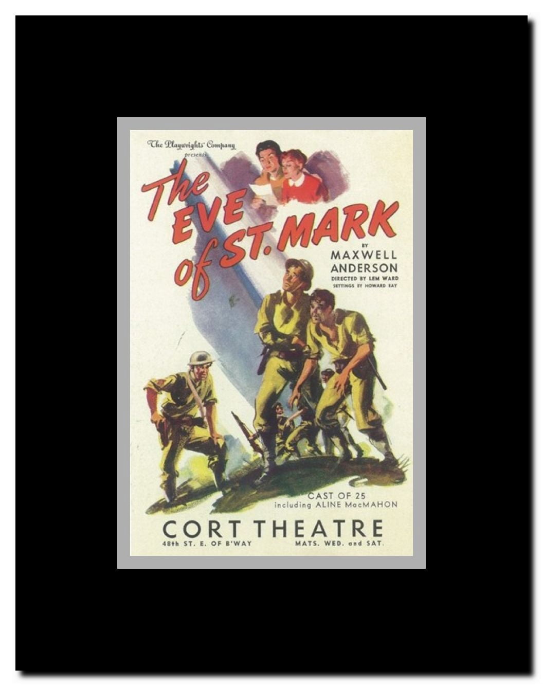 The (Broadway) Eve of St. Mark Framed Movie Poster