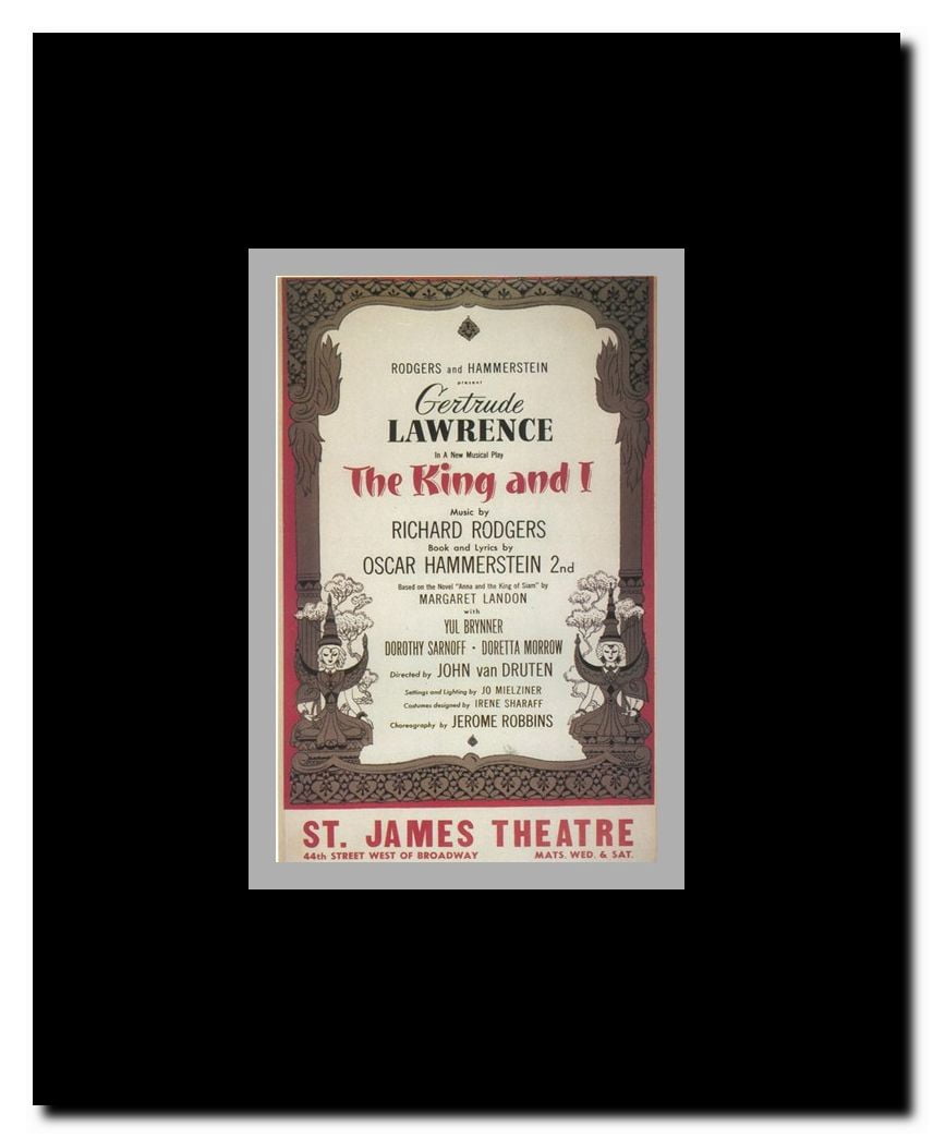 The (Broadway) King And I Framed Movie Poster