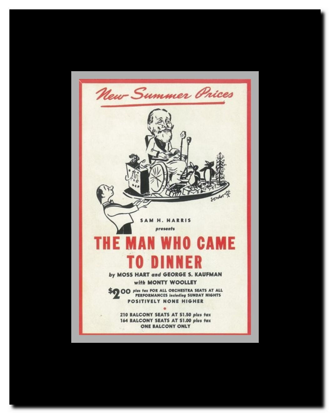 The (Broadway) Man Who Came to Dinner Framed Movie Poster