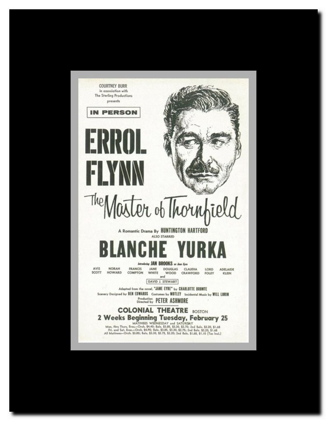 The (Broadway) Master of Thornfield Framed Movie Poster
