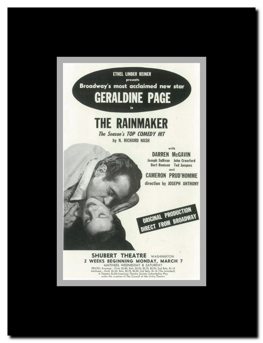 The (Broadway) Rainmaker Framed Movie Poster