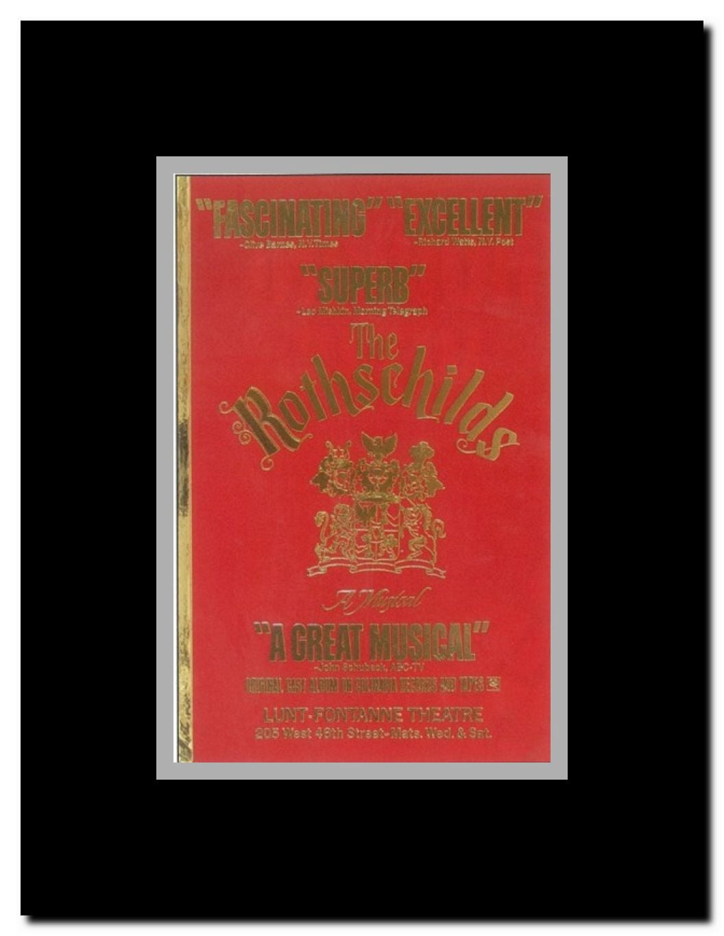 The (Broadway) Rothschilds Framed Movie Poster