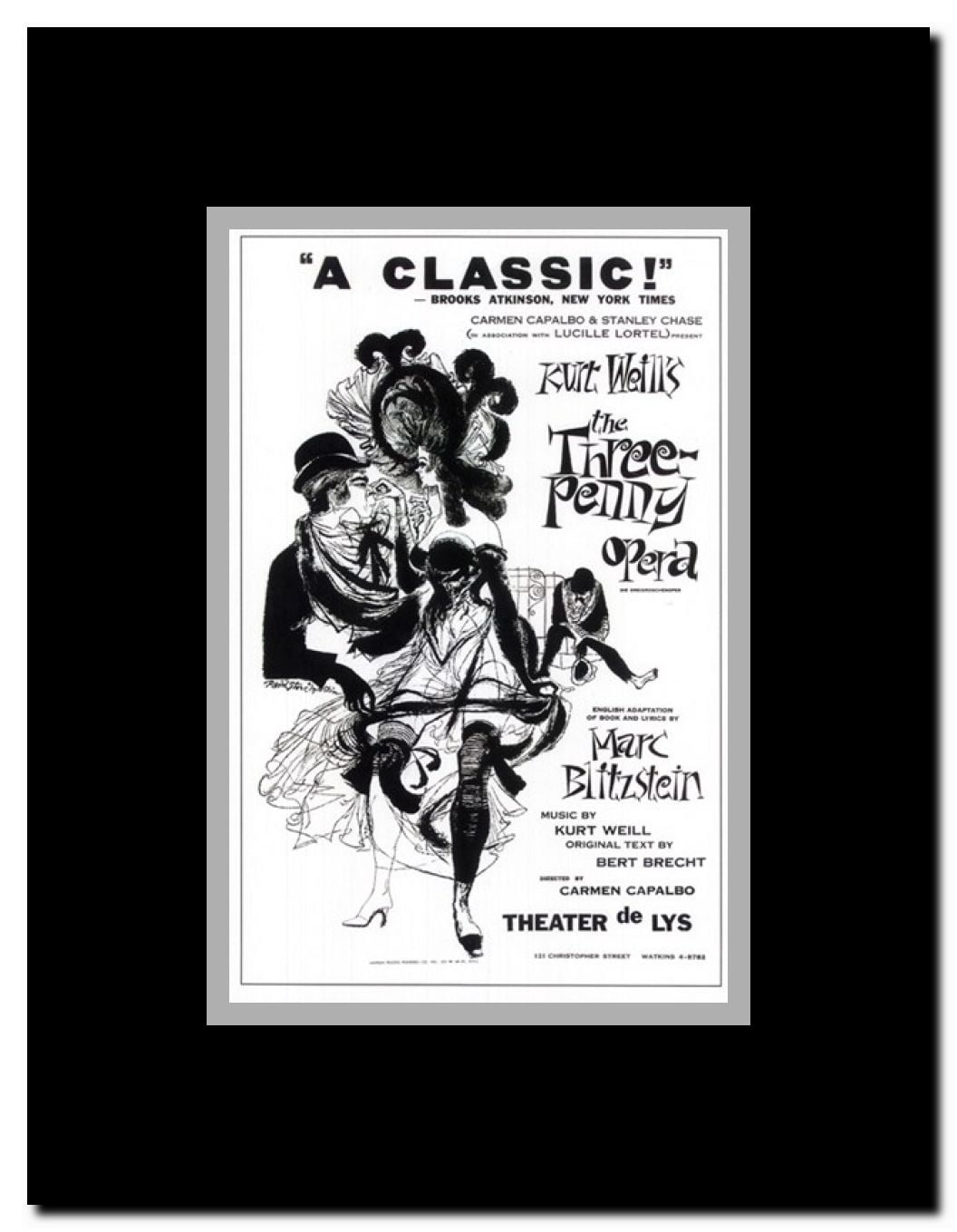 The (Broadway) Three Penny Opera Framed Movie Poster
