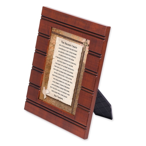 The Broken Chain Ron Tranmer Bereavement Woodgrain 8 x 10 Beaded Board Picture Frame Plaque