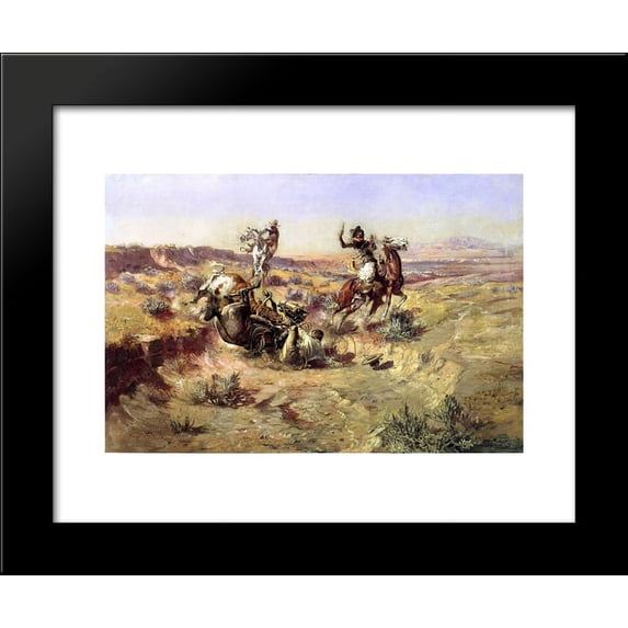 The Broken Rope 20x24 Framed Art Print by Charles M. Russell
