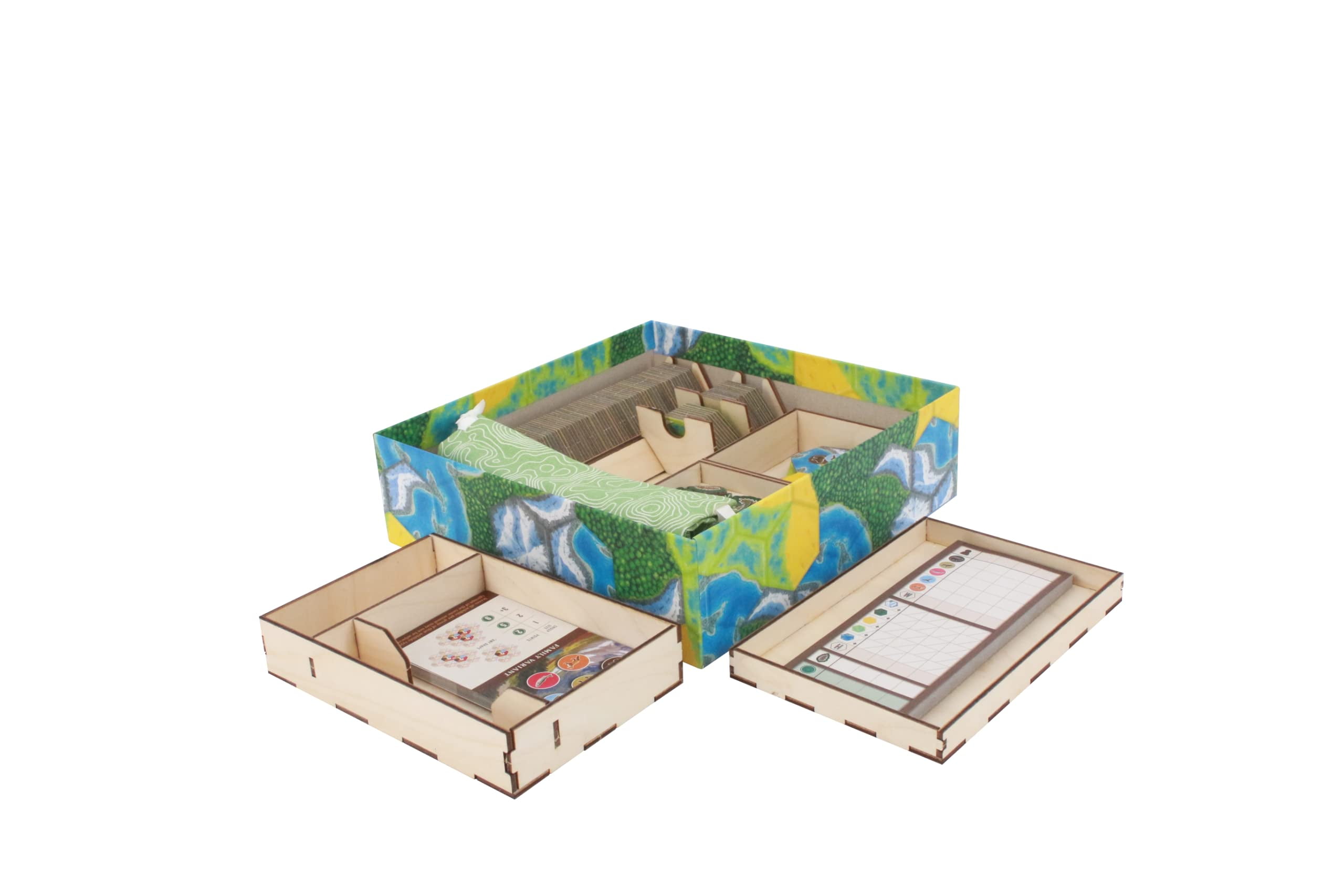 The Broken Token Game Organizer Compatible with Cascadia - Wooden Game ...