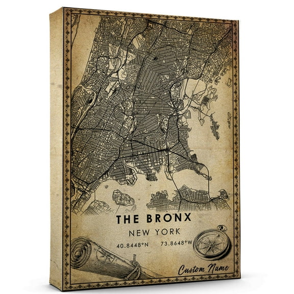 The Bronx Map Poster, New York Map Art Poster, Canvas, The Bronx Map City vintage Poster, Street Map Artwork Poster, The Bronx Map Canvas - 89AZ673