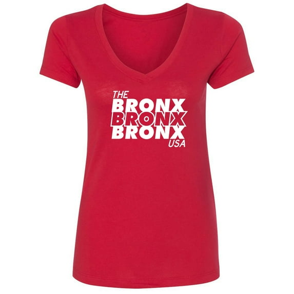 The Bronx USA Womens V-Neck Tee