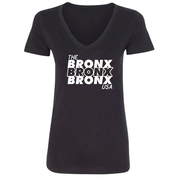 The Bronx USA Womens V-Neck Tee
