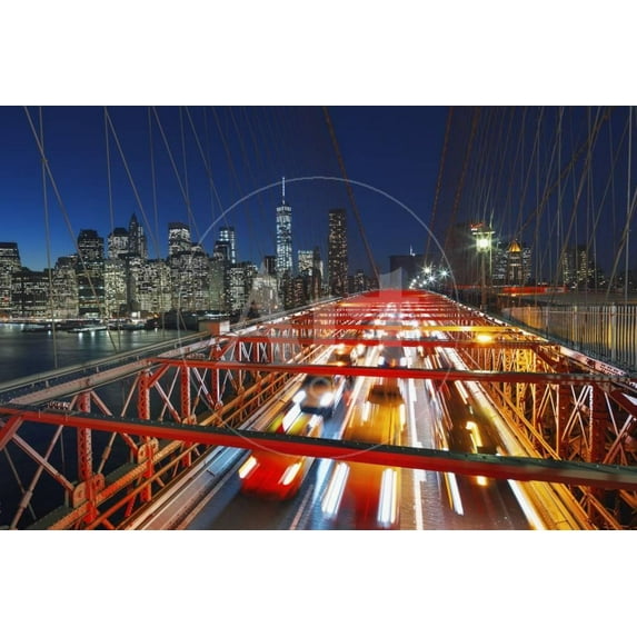 The Brooklyn Bridge and Lower Manhattan Skyline, New York City, Unframed Photographic Print Wall Art by Jon Hicks Sold by ArtCom