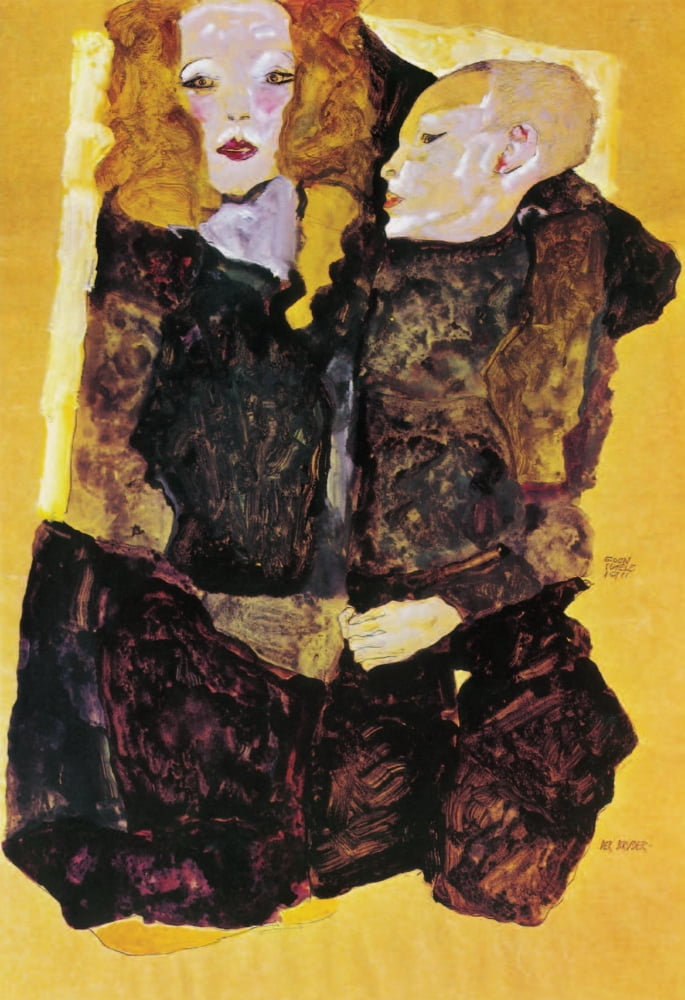 The Brother 1911 Canvas Art - Egon Schiele (18 x 24)