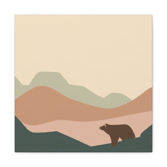 "The Brown Bear Minimalism" - Canvas