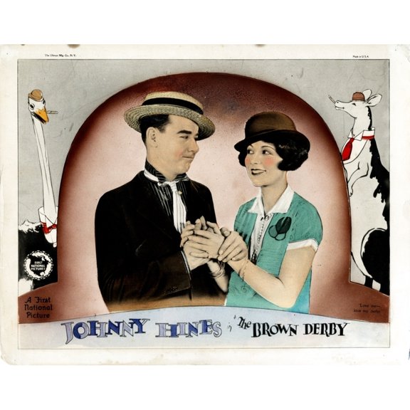 The Brown Derby From Left Johnny Hines Diana Kane 1926 Movie Poster Masterprint (28 x 22)