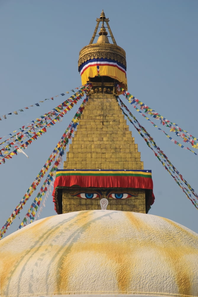 The Buddhist Stupa Bodhnath Kathmandu Nepal Canvas Art - Philippe Widling Design Pics (24 x 36)