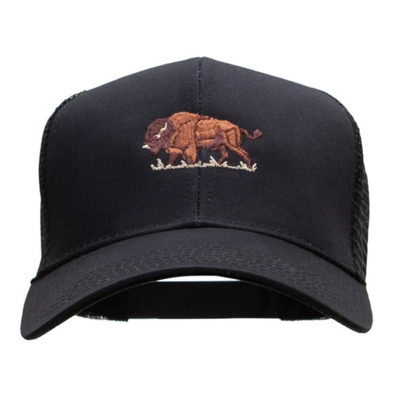 The Buffalo Embroidered Twill Mesh Prostyle Cap - Black OSFM
