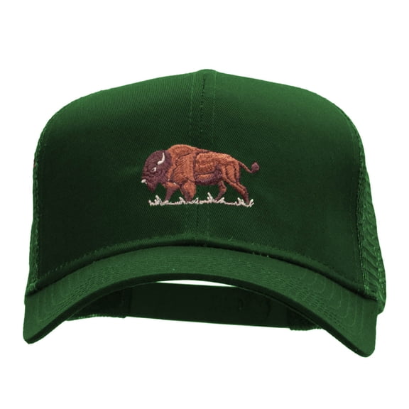 The Buffalo Embroidered Twill Mesh Prostyle Cap - Dk Green OSFM