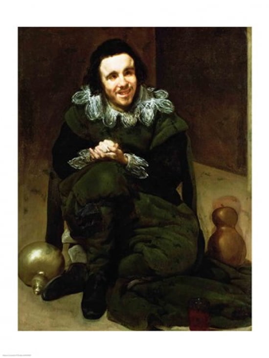 The Buffoon Calabacillas Canvas Art - Diego Velazquez (18 x 24)