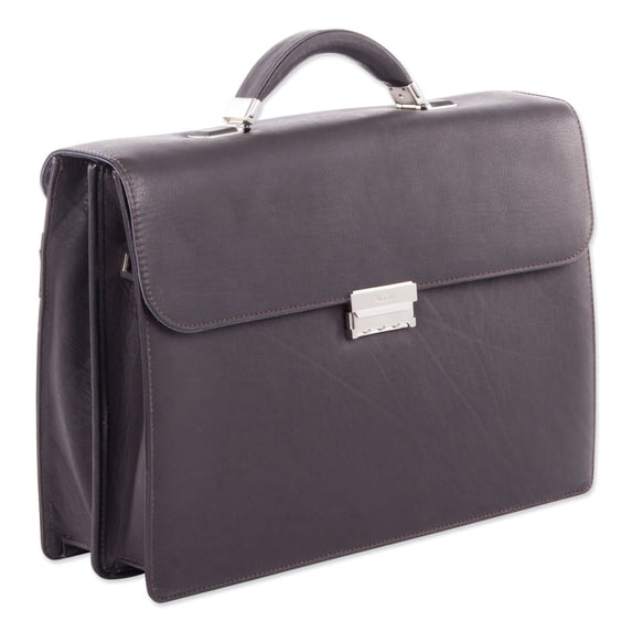The Bugatti Group Milestone Briefcase, Holds Lptops, 15.6", 5" X 5" X 12", Brown