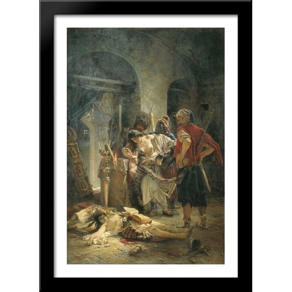The Bulgarian Martyresses 28x40 Large Black Wood Framed Print Art by Konstantin Makovsky