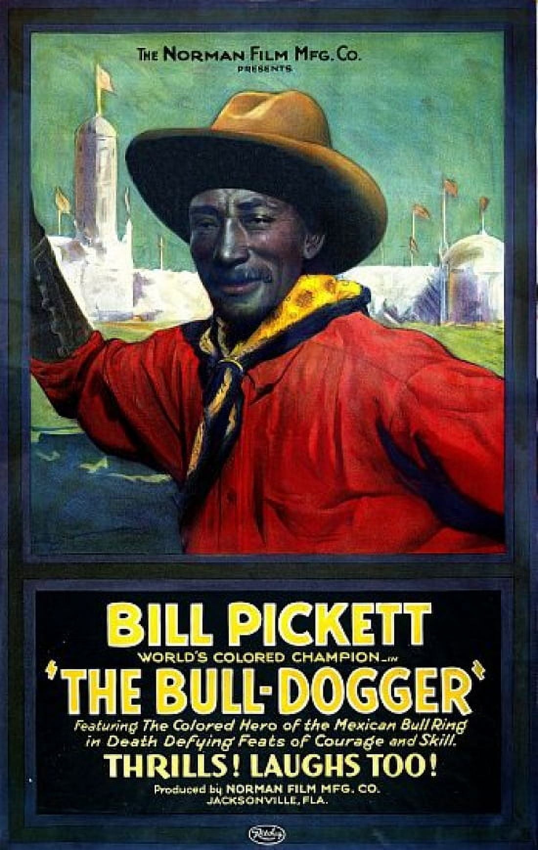 The Bull-Dogger Bill Pickett Movie Canvas Art -  (18 x 24)