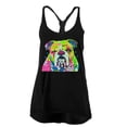 thumbnail image 1 of The Bulldog Neon Black Light Juniors Twist Tank Top Black LG, 1 of 1