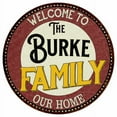 thumbnail image 1 of The Burke Family 14" Round Metal Sign Kitchen Game Room Decor 100140038230, 1 of 1