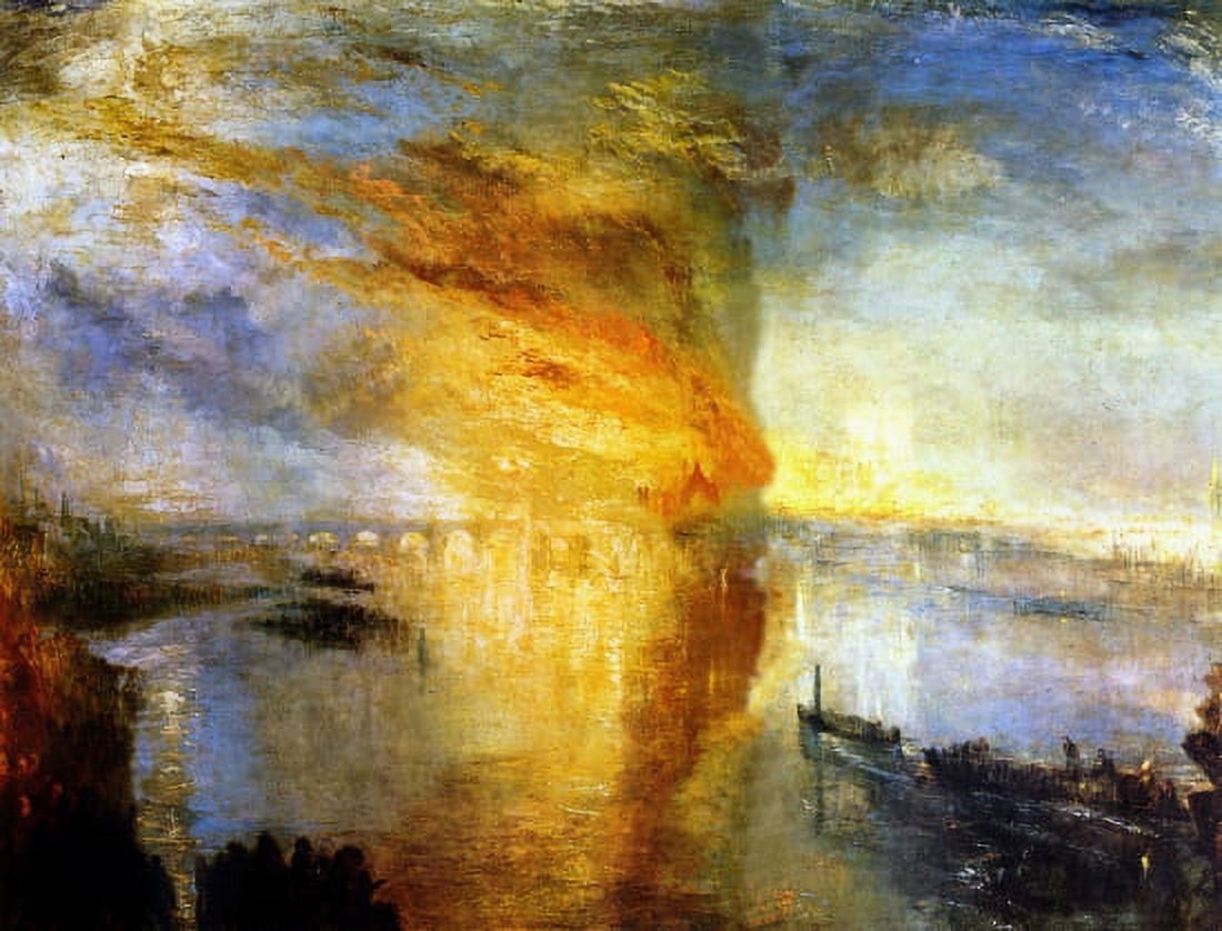 The Burning Of The Houses Of Parliament Canvas Art - JMW Turner (18 x 24)