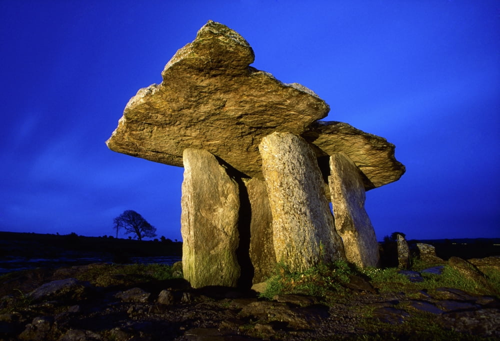 The Burren County Clare Ireland Poulnabrone Dolmen Canvas Art - Richard Cummins Design Pics (36 x 24)
