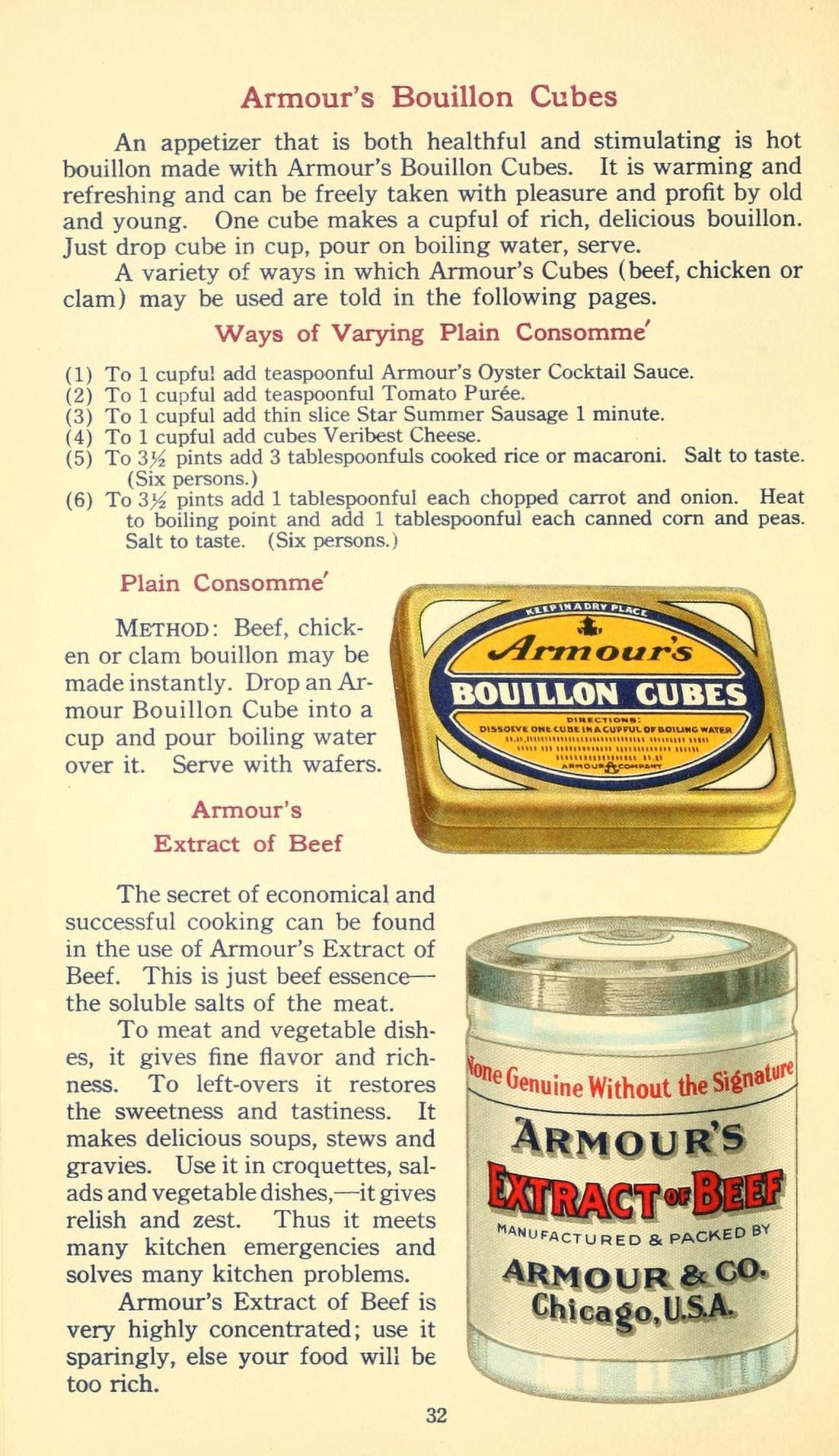 The Business of being a Housewife 1917 Armours Bouillon Cubes Canvas Art - (18 x 24)