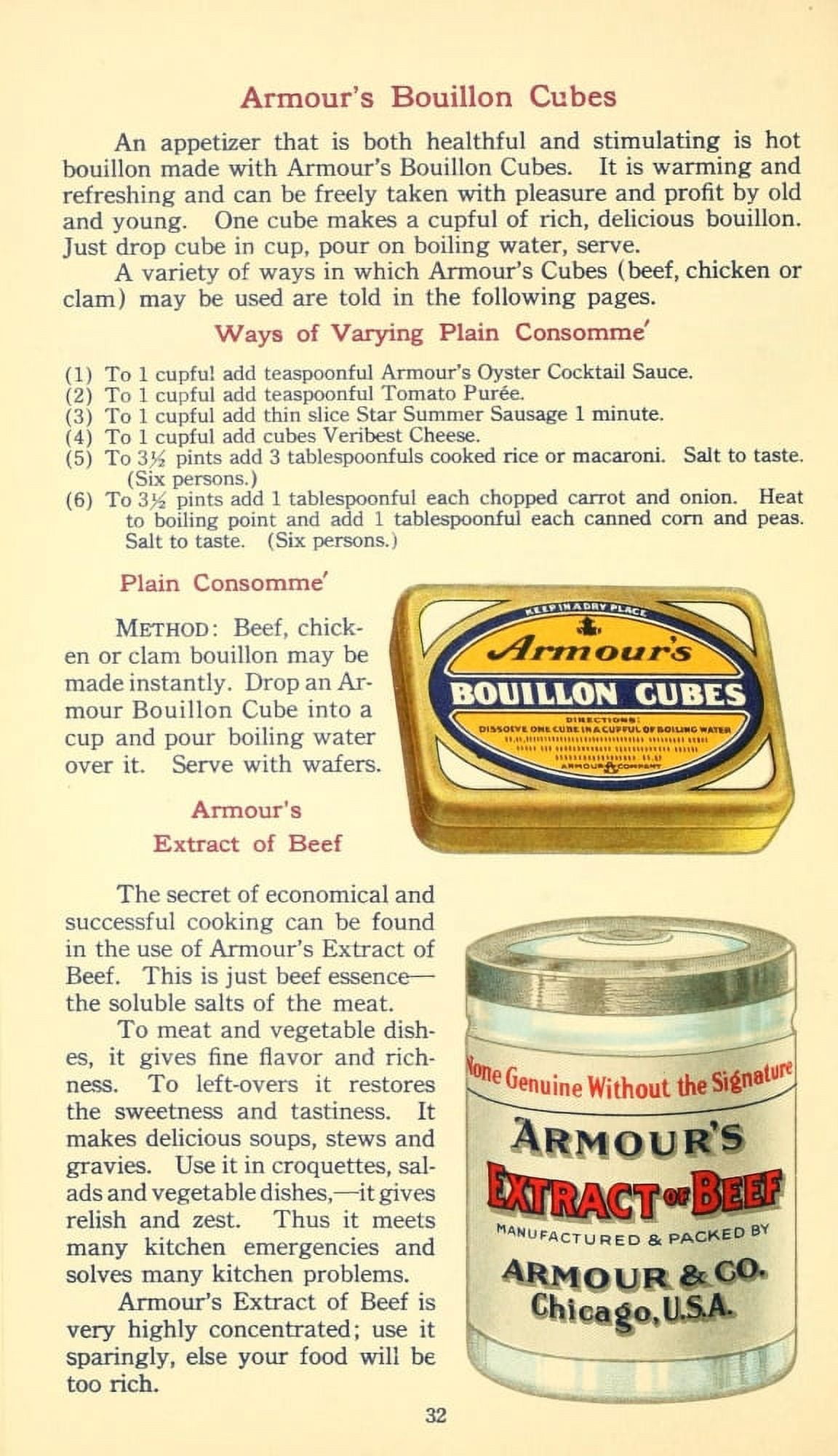 The Business of being a Housewife 1917 Armours Bouillon Cubes Canvas Art - (24 x 36)