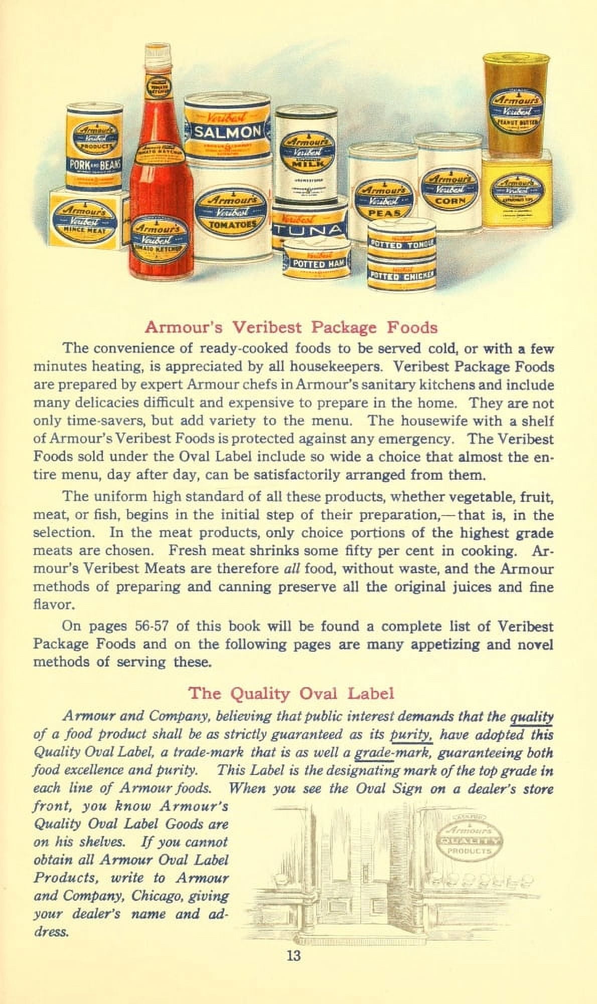 The Business of being a Housewife 1917 Armours packaged foods Canvas Art - (18 x 24)