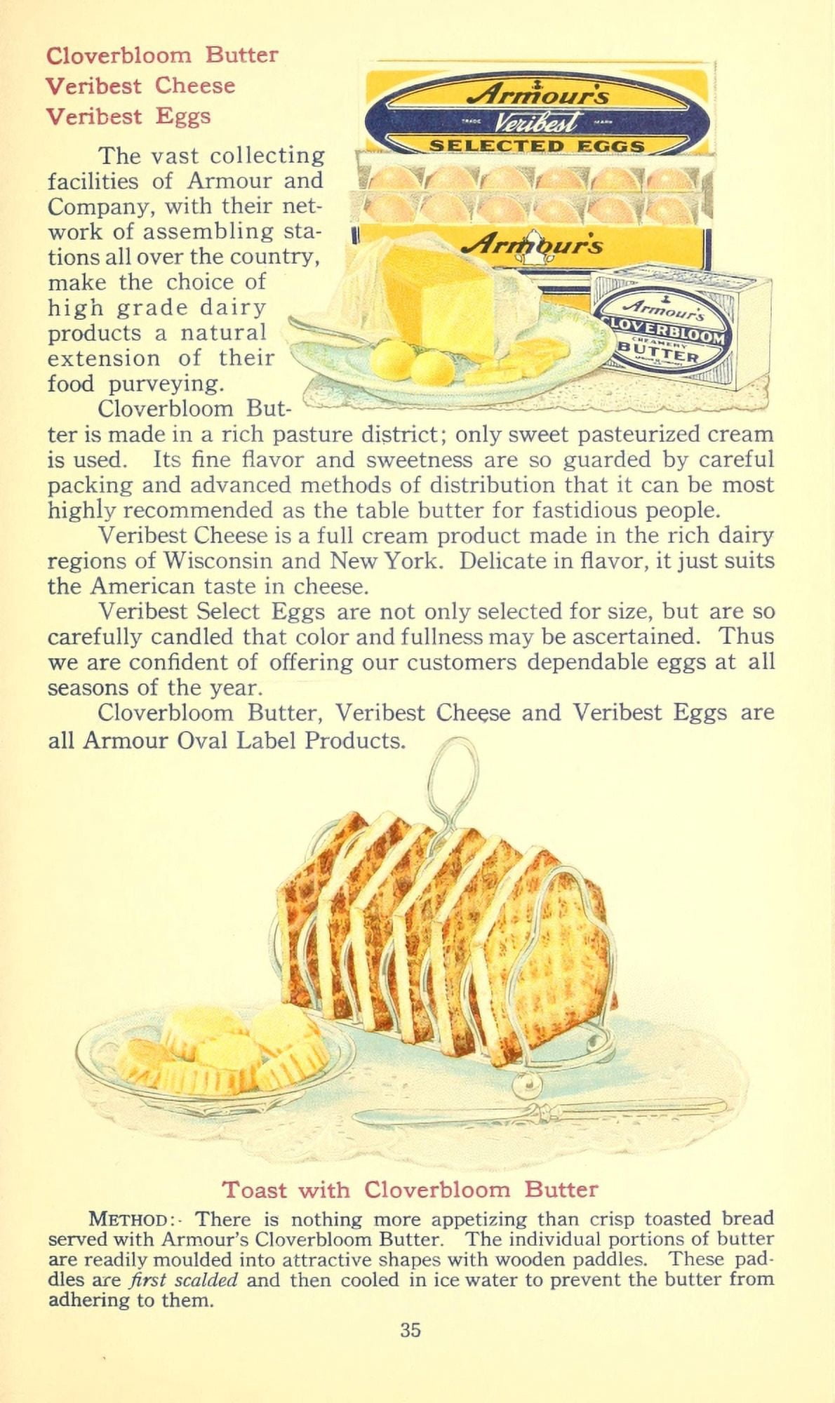 The Business of being a Housewife 1917 Toast & Cloverbloom Butter Canvas Art - (24 x 36)
