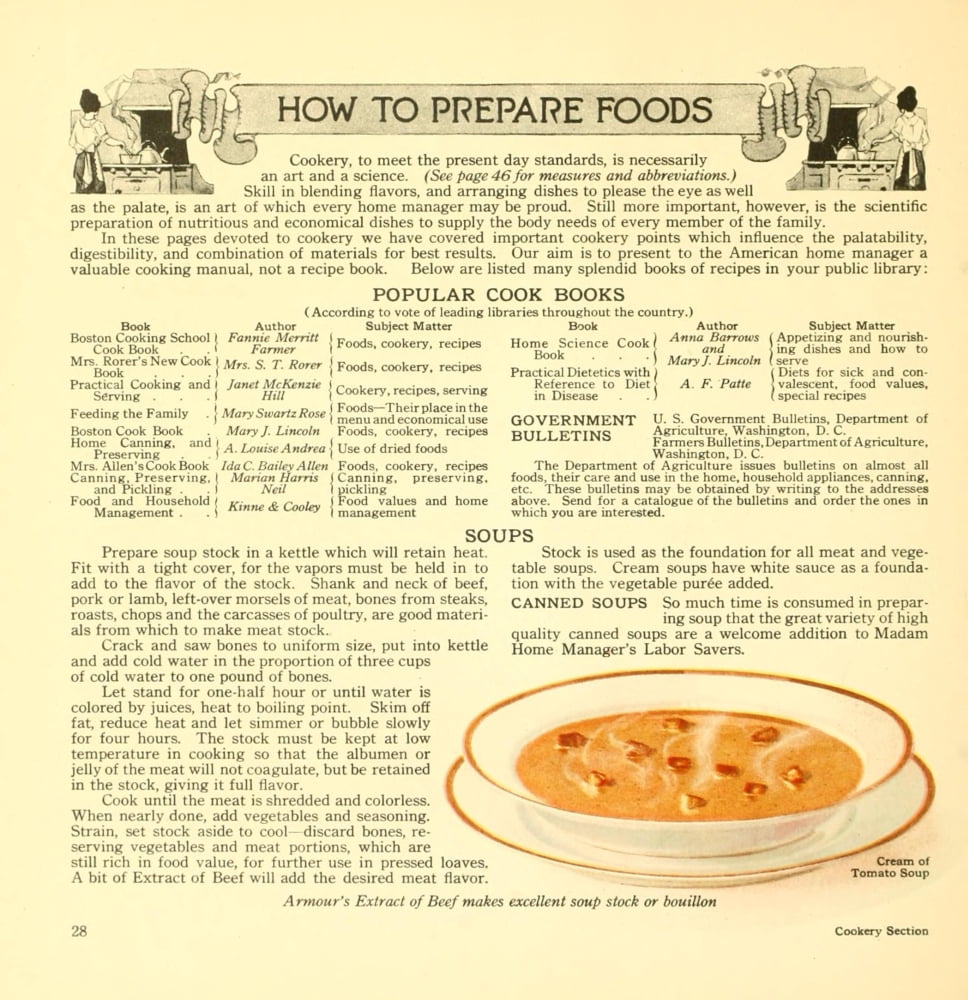 The Business of being a Housewife 1921 Cream of Tomato Soup Canvas Art -  (18 x 24)