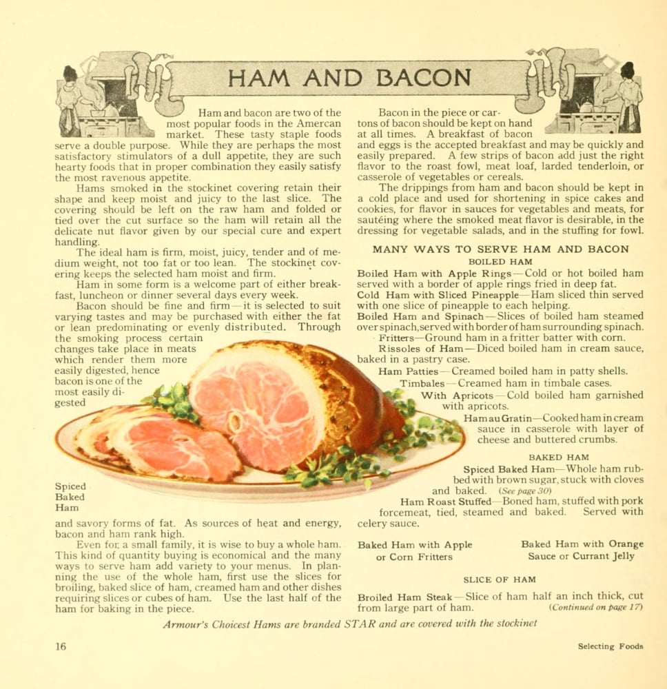The Business of being a Housewife 1921 Ham & Bacon Canvas Art - (18 x 24)