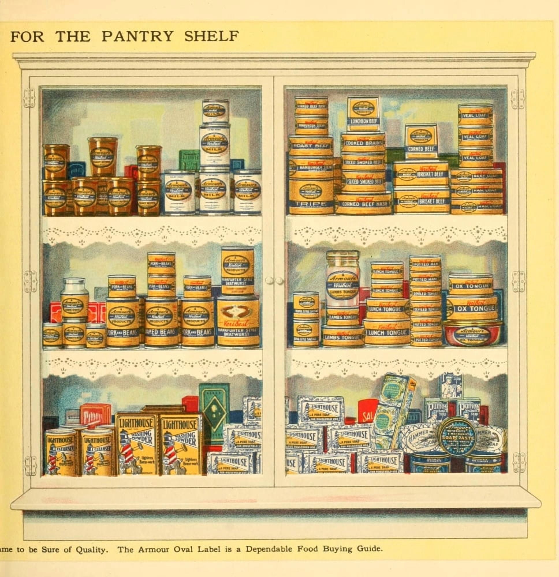 The Business of being a Housewife 1921 Store Cupboard 2 Canvas Art - (18 x 24)