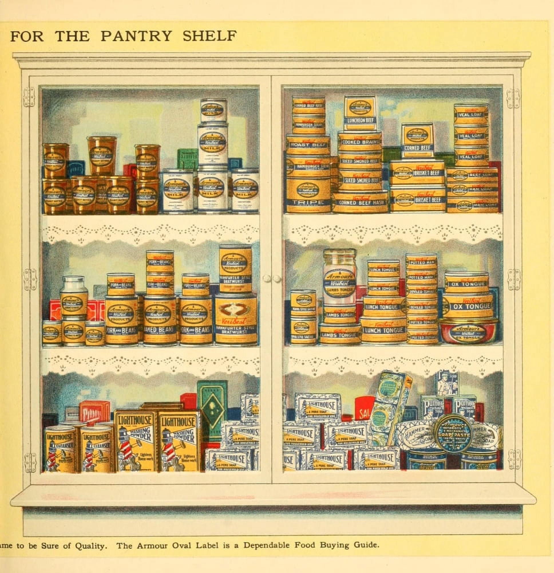 The Business of being a Housewife 1921 Store Cupboard 2 Canvas Art - (24 x 36)