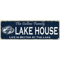 thumbnail image 1 of The COLLINS Family Lake House Sign 6x18 Metal Fishing Cabin Decor 106180101052, 1 of 1