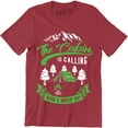 thumbnail image 1 of The Cabin Is Calling And I Must Go - Funny Camping Traveler Men's Lake T-Shirt, 1 of 4