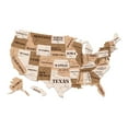 thumbnail image 1 of The Cabin Woodworker - Homestyle 3D USA Map - Large (27" x 16.34") - Southwestern - State, Capitals, Roads & Rivers, 1 of 8
