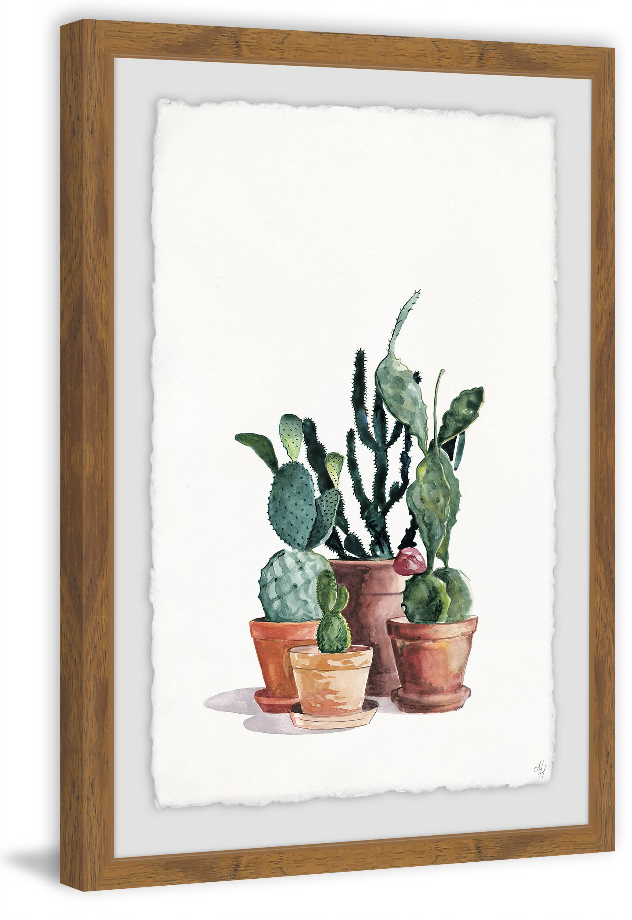 The Cacti Framed Painting Print