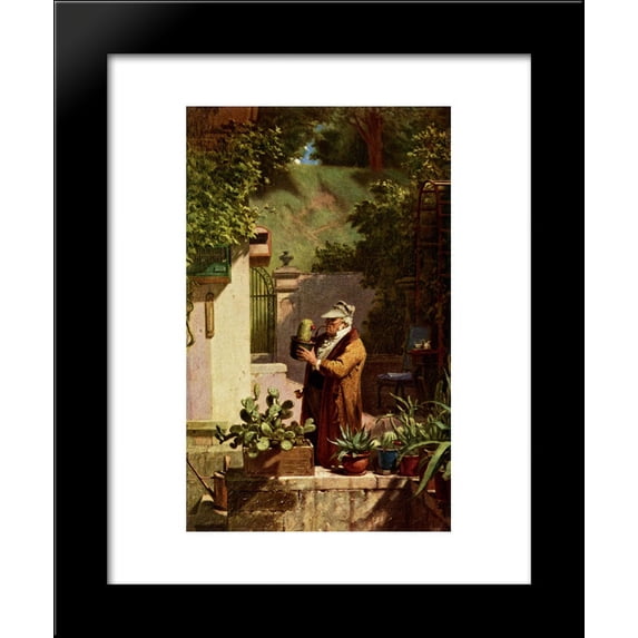 The Cactus Lover 20x24 Framed Art Print by Carl Spitzweg