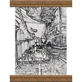 thumbnail image 1 of The Cafe Terrace on the Place du Forum, Arles, at Night 24x18 Gold Ornate Wood Framed Canvas Art by Vincent van Gogh, 1 of 2