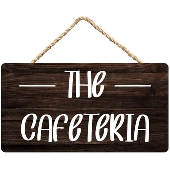 The Cafeteria Wood Decor Sign Wall Art - Home Office Break Room ...